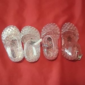 2 pairs of infant girl jelly sandals